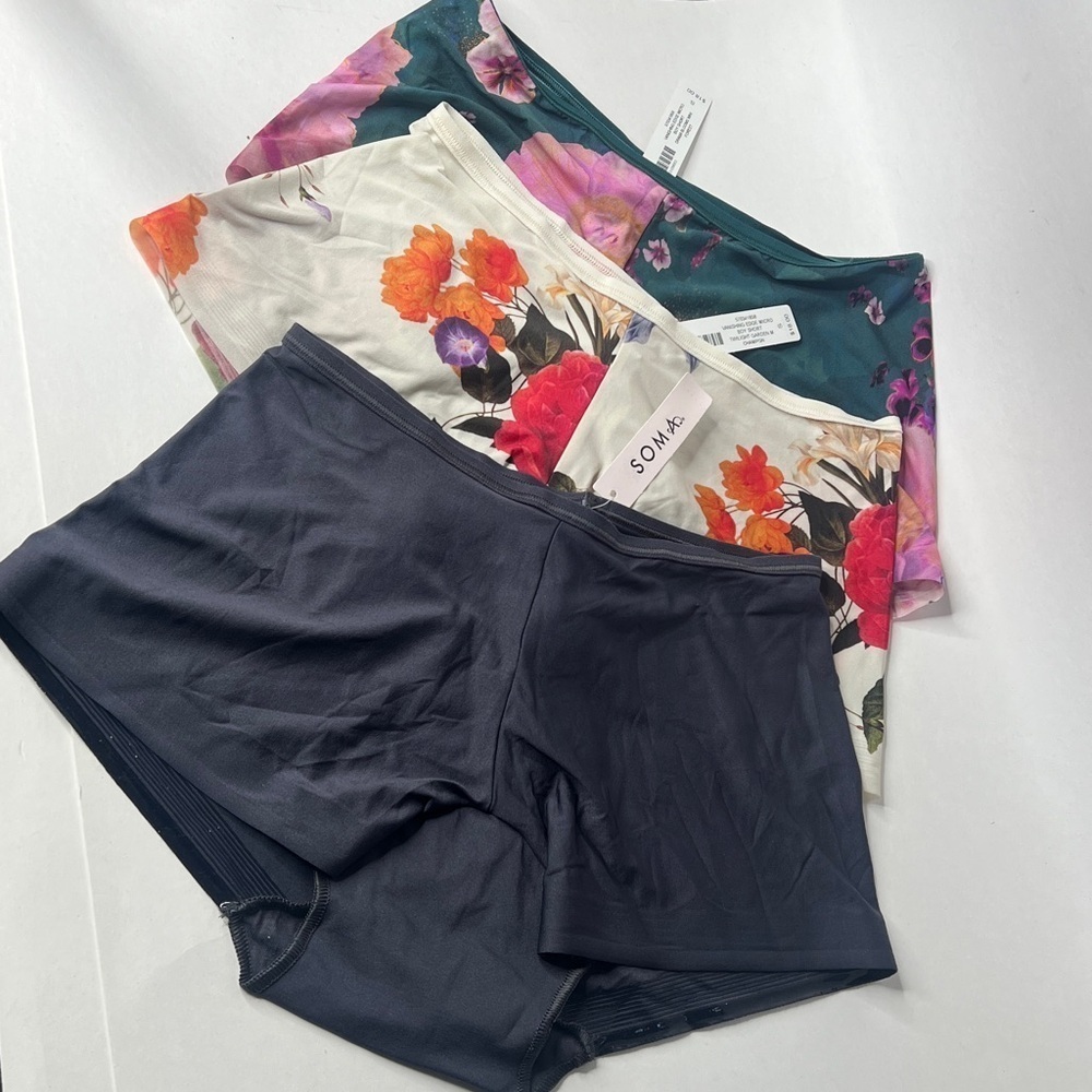 Soma Set of 3 VE Sz Small Boy Shorts Underwear - New with Tags